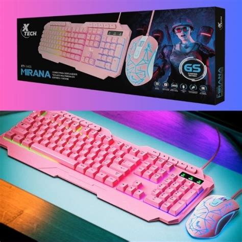 Combo Teclado Y Mouse Gamer Xtech Xtk S Mirana Luz Led