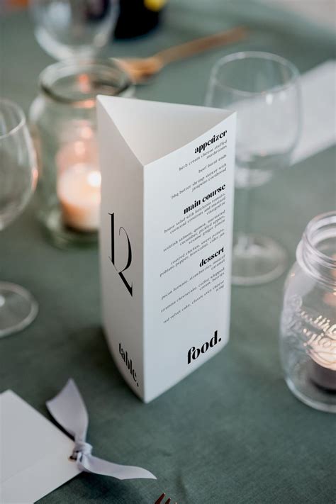 Diy Wedding Table Number Tri Fold Table Number Menu Drink Menu Food