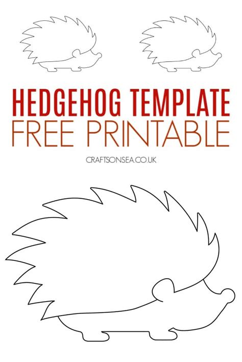 Hedgehog Template: Free Printable PDF - Miif Plus