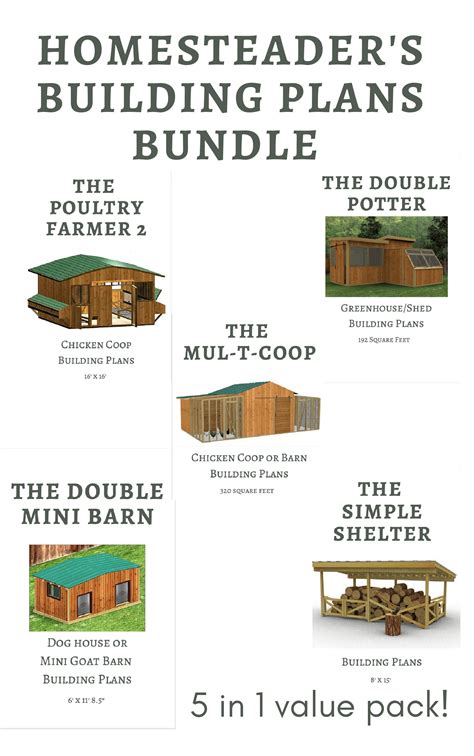 Homesteader's Building Plans Bundle - Homestead Larder