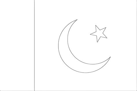 Pakistan Flag Outline