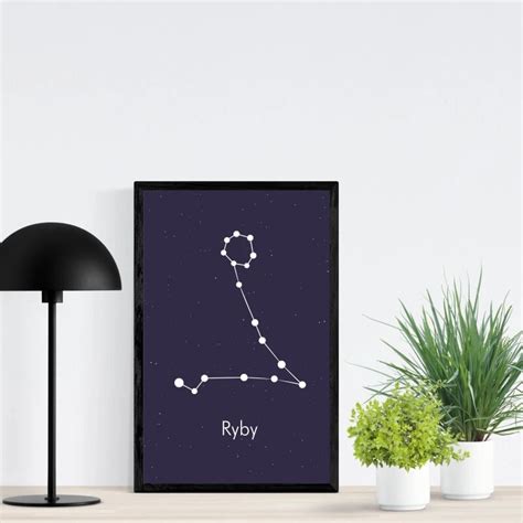 Plakat Znak Zodiaku Ryby Sklep Internetowy Wally