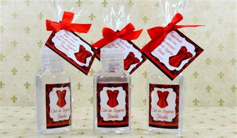 Lembrancinha Chá de Lingerie Personalizada Álcool Gel Elo7