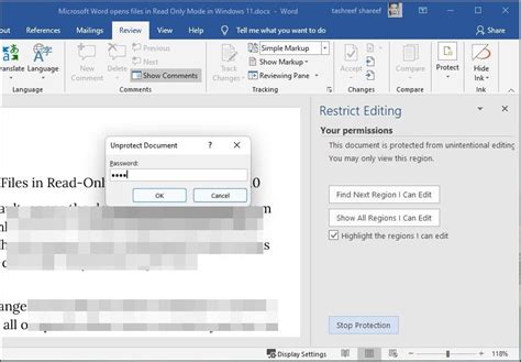 Cómo detener la apertura de archivos de Microsoft Word en modo de solo