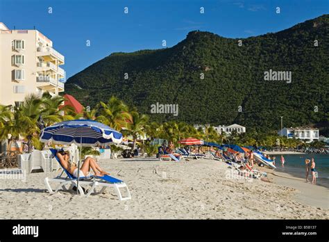 Great Bay Beach Philipsburg St Maarten Leeward Islands Netherlands Antilles West Indies