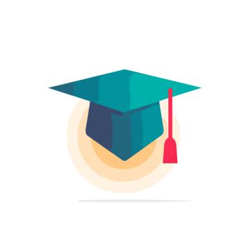 Colorful Graduation Cap Logo Vector A Simplistic Colorful Icon Of