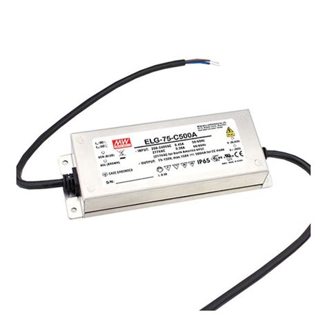 ELG 75 C500A MEANWELL AC DC Single Output LED Driver Const