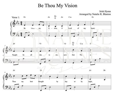 Be Thou My Vision Sheet Music Natalie Raynes Music