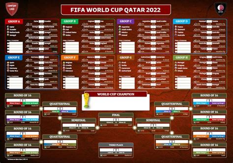 World Cup Qatar Wall Chart Printable World Cup Poster Etsy India