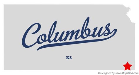 Map of Columbus, KS, Kansas