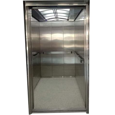 Stainless Steel Center Opening Automatic Passenger Glass Elevator Steel Swing Maximum Speed 5