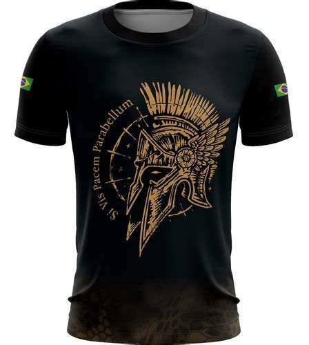 Camiseta Militar Brk Masculina Si Vis Pacem Parabellum Uv50