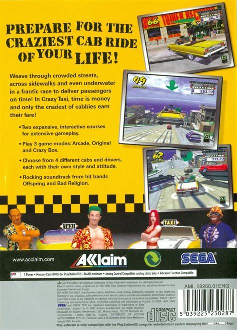 Crazy Taxi 1999 Box Cover Art Mobygames