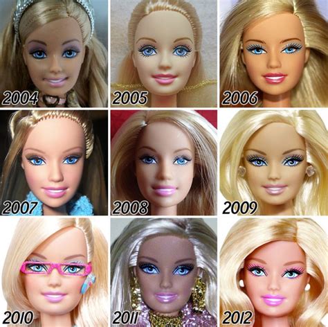 L évolution du visage de Barbie en 56 ans 2Tout2Rien