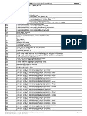 Mercedes Actros Atego Axor Fault Codes List