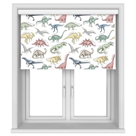 Dinosaur Prehistoric Blackout Cassette Motorised Roller Blind Uk