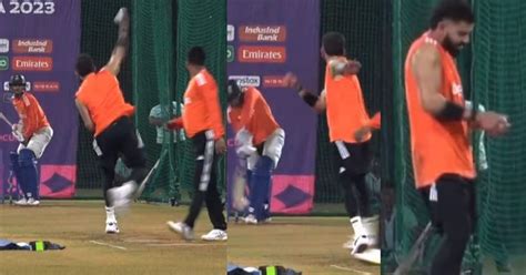 Cwc 2023 Virat Kohli Bowls To Shubman Gill In Nets Ahead Of England