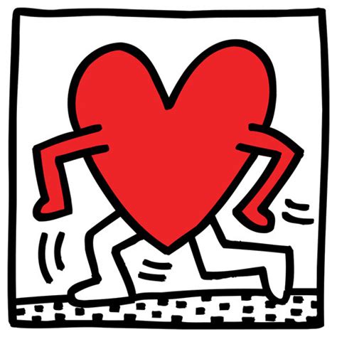 Untitled (heart) Art Print by Keith Haring at King & McGaw