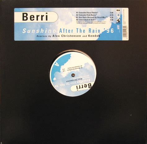 BERRi – Sunshine After The Rain '96 (1996, Vinyl) - Discogs