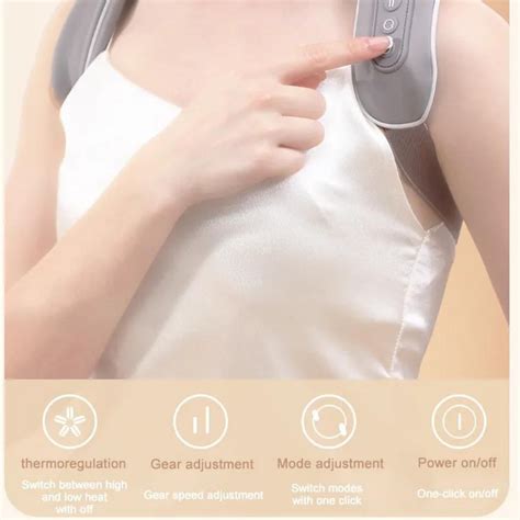 Shiatsu Neck And Back Massager With Soothing Heat Wireless Electric Deep Tissue 5d Kneading