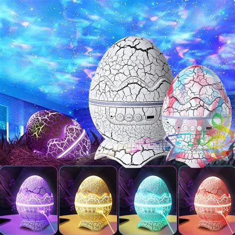 Led Dragon Egg Lamp Dinosaur Eggs Shell Galaxy Starry Projector