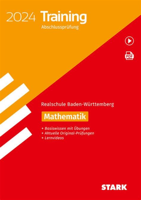 STARK Training Abschlussprüfung Realschule 2024 Mathematik BaWü