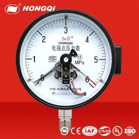 High Precision Grade Radial Electric Contact Pressure Gauge Hongqi