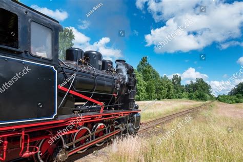 Narrow Gauge Train With A Steam Locomotive On The Line Gulbene