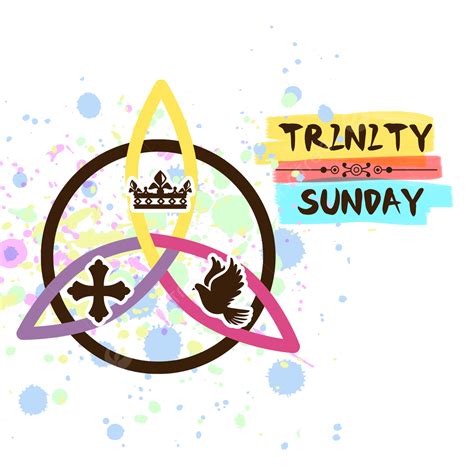 Colorful Patterned Trinity Sunday, Trinity Sunday, Sunday, Icon PNG ...