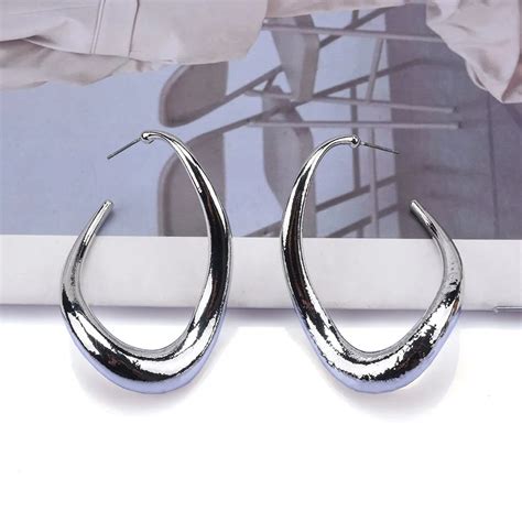 Boucles D Oreilles G Om Triques Irr Guli Res En Forme De C Pour Femme