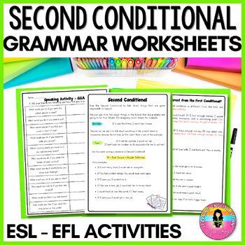 Conditionals Grammar Worksheets Tefl Esl Activities Second Conditional