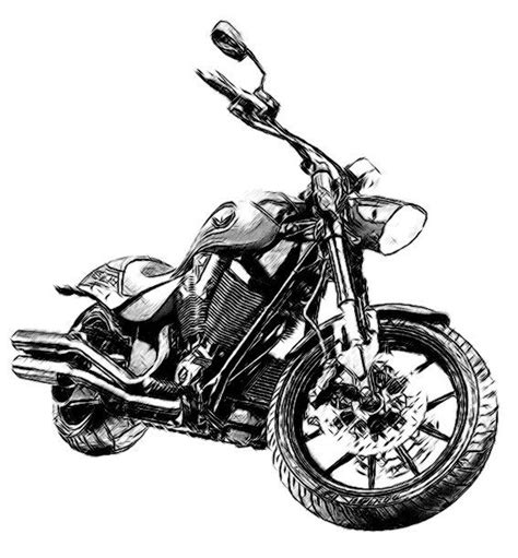 Harley Motorcycle Drawing At PaintingValley Explore Collection Of