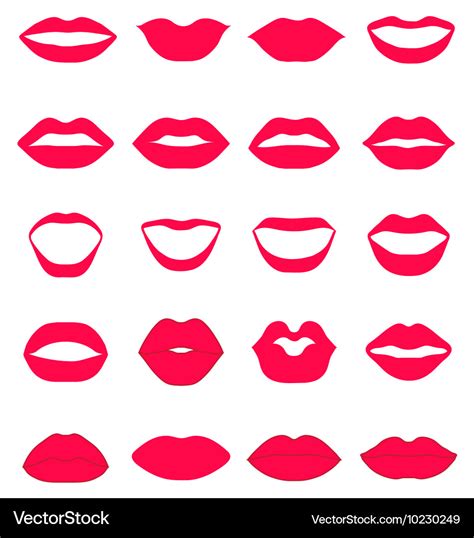 Red lips Royalty Free Vector Image - VectorStock