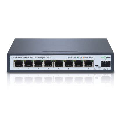 8-Port 2.5G Unmanaged Switch with 10G Uplink - FASTCABLING