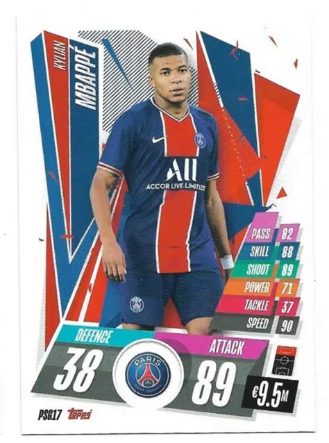 N Psg Kylian Mbappe Psg Match Attax Topps Eur