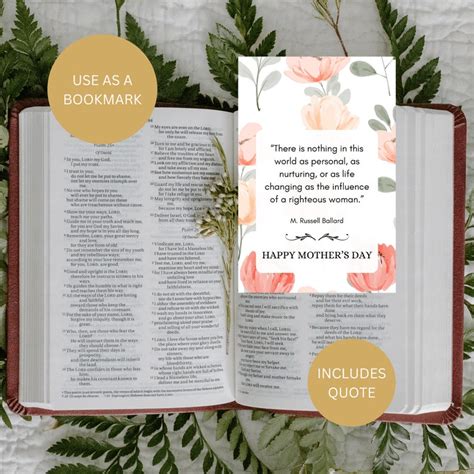 Lds Mothers Day Printable Mothers Day Ministering Card Mothers Day