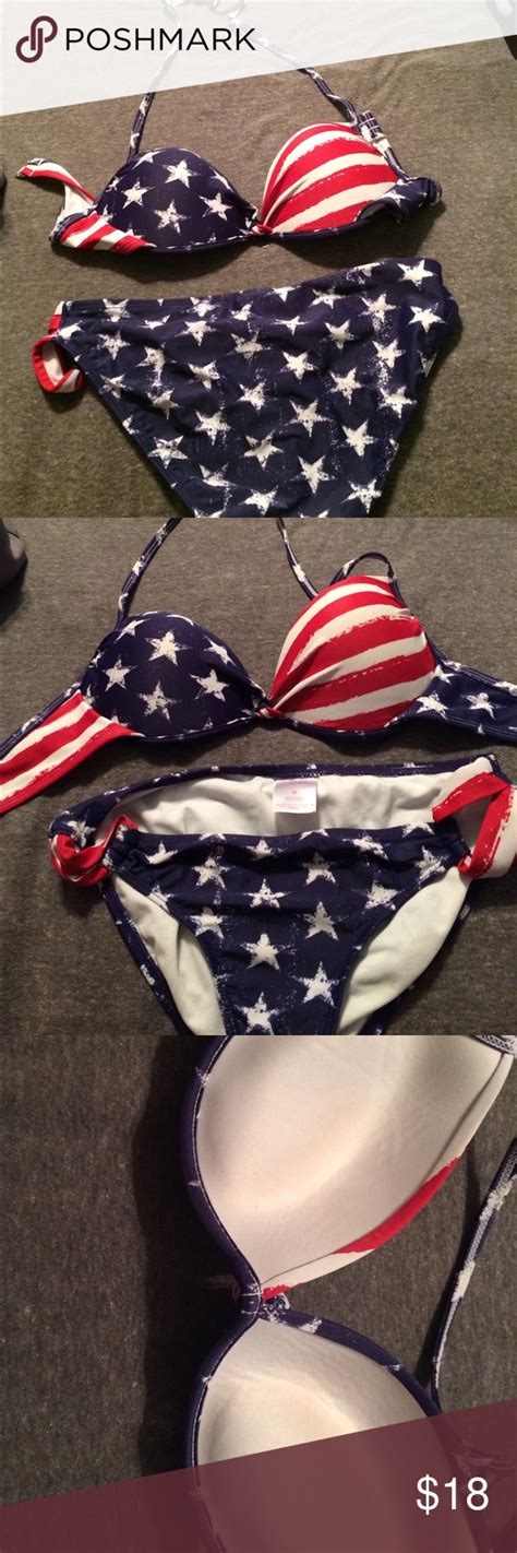 American Flag Push Up Bikini Show Your Love For America Excellent