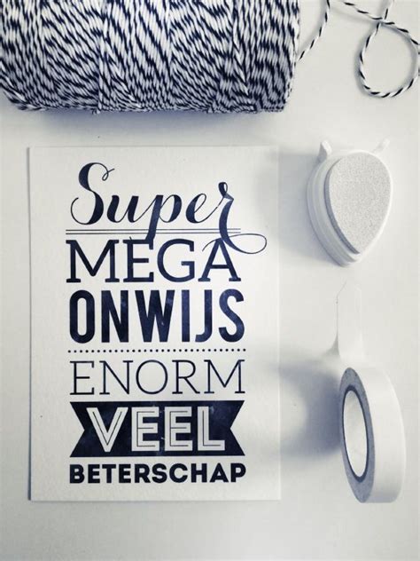 Kaart Beterschap Wit Kaarten Maken Handletteren Beterschap Kaarten