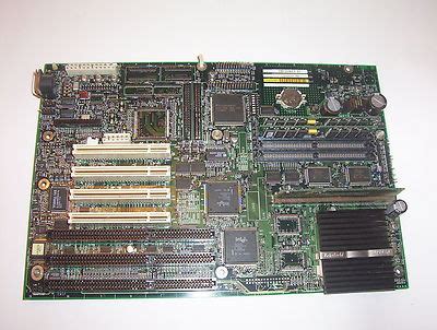 Old Pentium 1 Motherboard with CPU Heatsink Gold Contacts worked before ...