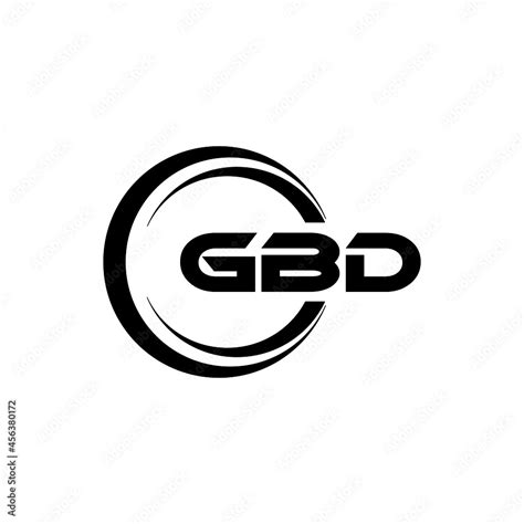gbd letter logo design  white background  illustrator vector