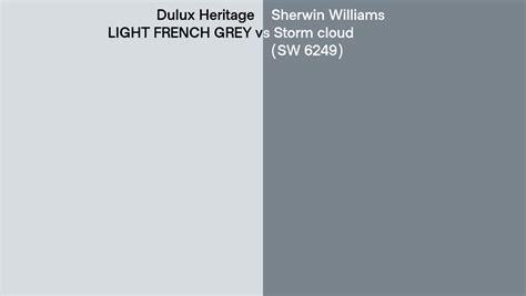 Dulux Heritage LIGHT FRENCH GREY Vs Sherwin Williams Storm Cloud SW