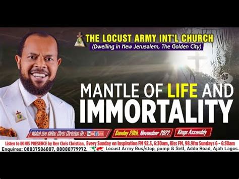 Rev Chris Christian Mantle Of Life And Immortality Youtube