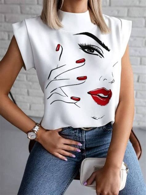 Wide Sleeve Top Wide Sleeves Stand Neck Stand Collar Fashion Casual