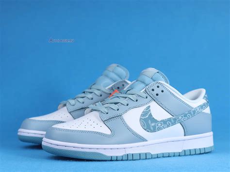 Nike Dunk Low Blue Paisley Dh Sky Blue White Sneakers