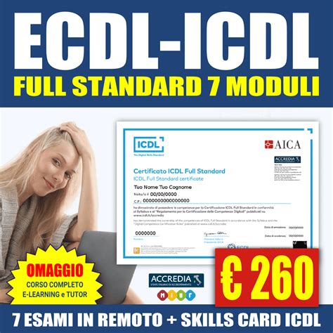 KIT COMPLETO ICDL FULL STANDARD ONLINE In REMOTO AICA ACCREDIA