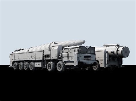 Chinese military ballistic missile weapons space weapon missiles 3D model | CGTrader