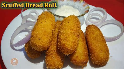 Aloo Stuffed Bread Roll Recipe Bread Potato Sev Rolls Recipe Iftar