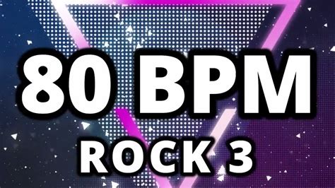 80 Bpm Rock 3 44 Drum Track Metronome Drum Beat Youtube