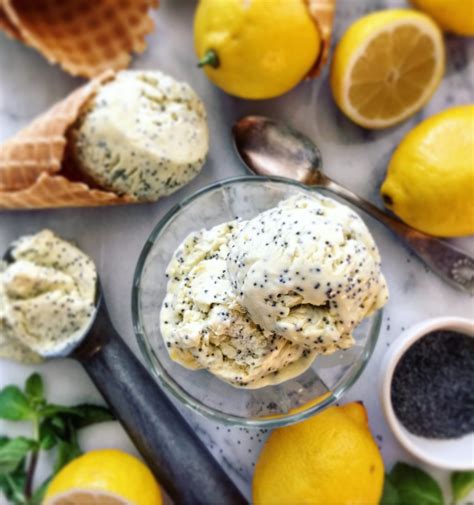 Lemony Lemon Curd Poppyseed Ice Cream The Lemon Apron