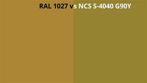 Ral 1027 Vs Ncs S 4040 G90y Ral Colour Chart Uk